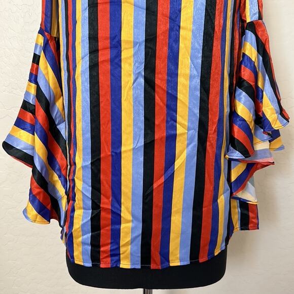 House of Harlow 1960 X Revolve Paloma Dress Top in Bari Stripe Multicolor Sz XS - Picture 6 of 15